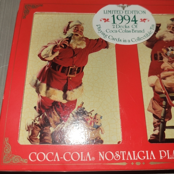 New! 1994 Coca-Cola Playing Cards in  a Collectible Tin - Picture 6 of 8